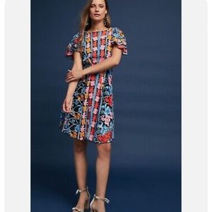 Anthropologie Embroidered Dress